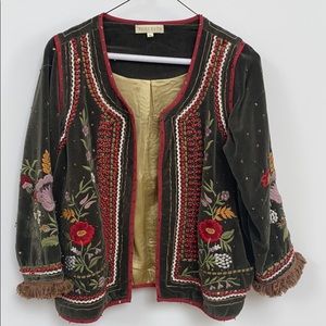 Embellished boho style jacket